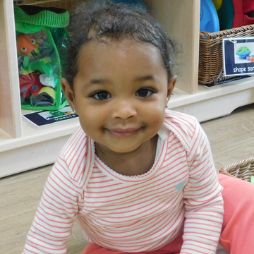 Child looking at camera